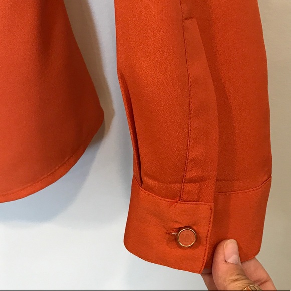 MICHAEL Michael Kors Orange Zip Up Utility Shirt - Picture 6 of 7